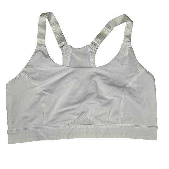 Tek Gear Sports Bra‎ Medium Support White Racerback Unpadded Women's Large - Picture 1 of 6